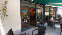 Kemp Lávka Chocerady restaurace terasa