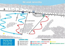 Stellplatz Arkáda Schéma sjezdovky na Janovičkách