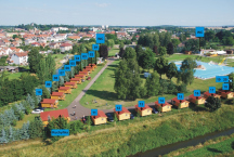 Koupaliště a kemp Chlumec nad Cidlinou mapa areálu