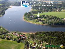 Sportovní areál Yachtclub Pardubice Letecký snímek