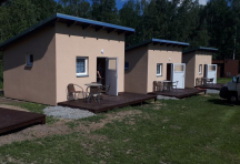 Autocamp Jenišov - Lipno nové 4L chatky, kuchyňka + sprcha + WC