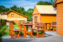 Chatová osada Olešná 2-4L chatky, vlastní kuchyňka a wc, sprcha