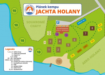 Rekreační středisko a kemp JACHTA HOLANY plánek kempu