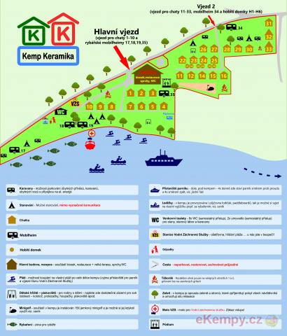 Kemp Keramika plánek kempu