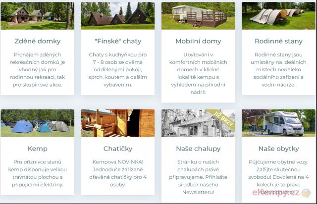 Camp Dolce *** typy ubytování