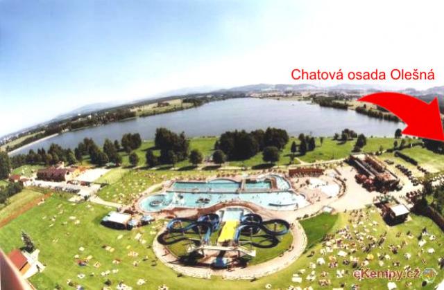 Chatová osada Olešná Aquapark Olešná 5min