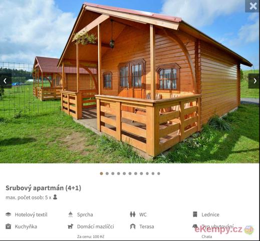 ŠIKLAND - Šiklův mlýn 4+1L Sruby s apartmány